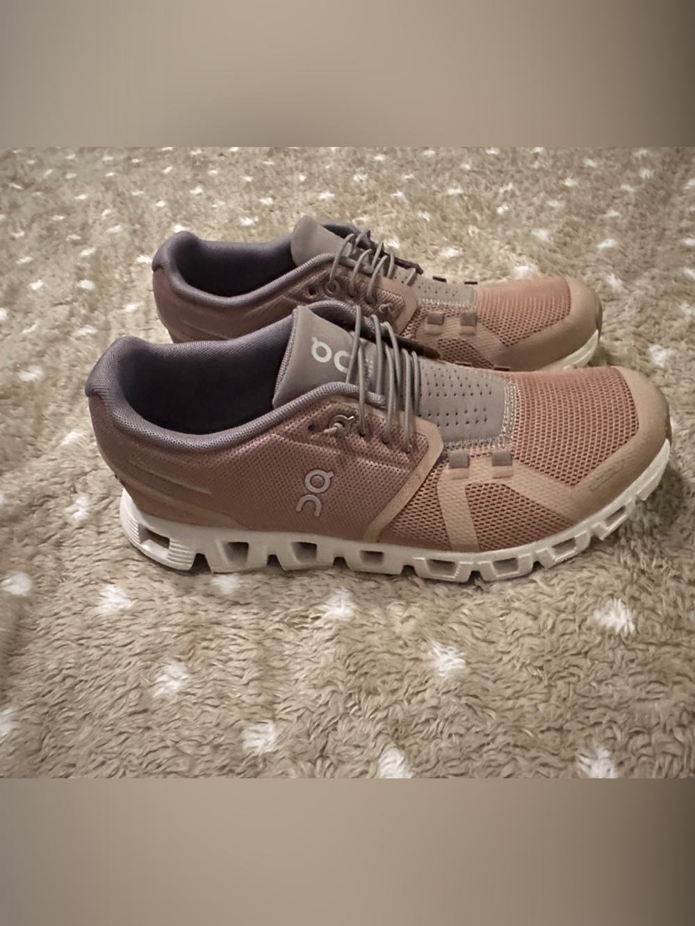 On Running Women's Athletic Shoes Brown and White
